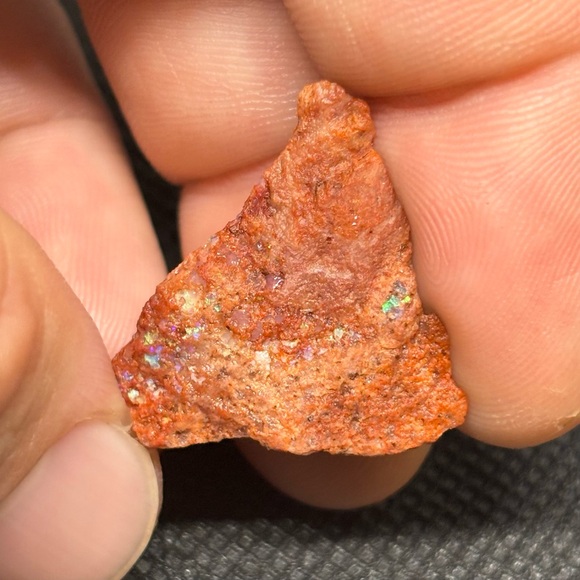 Unordinary Matrix Mexican Fire Opal Specimen With Sprouts of Blue & Green Color - Picture 5 of 13